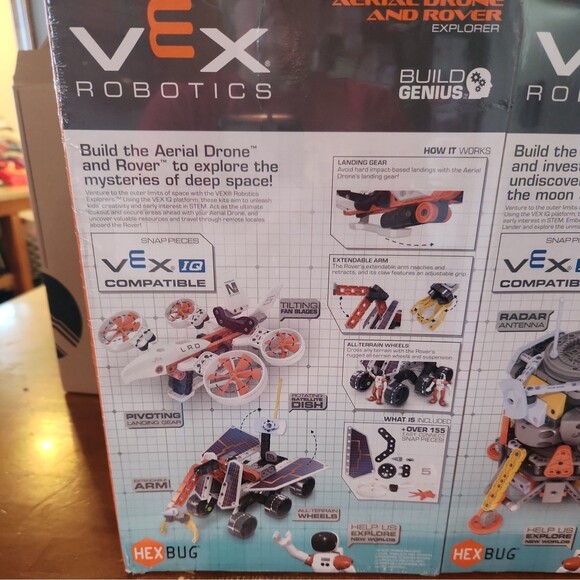 NEW HEXBUG VEX Robotics Construction Kit X3 Mobile Lab/Lunar Lander/Aerial Drone - Picture 6 of 8